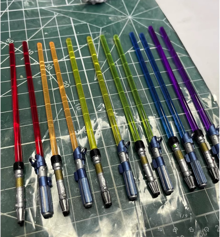 custom 3D Painted 1/12 Scale Lightsaber Weapon Model For 6" Action Figure