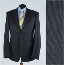 Mens Dark Grey Blazer 46L US Size ROY ROBSON Super 120s Wool Sport Coat Jacket