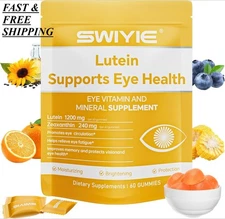 NEW SWIYIE Lutein Gummies - Eye Health Support with Lutein & Zeaxanthin, 60 Gums