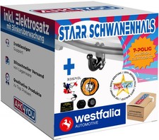 Westfalia ANHÄNGERKUPPLUNG für Audi A3 Cabrio 08-13 starr + 7-pol ES ABE