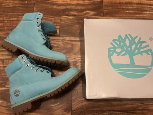 Timberland 6 Inch Premium Boot X Tidepool Blue X Limited Release Rare X M SZ 10