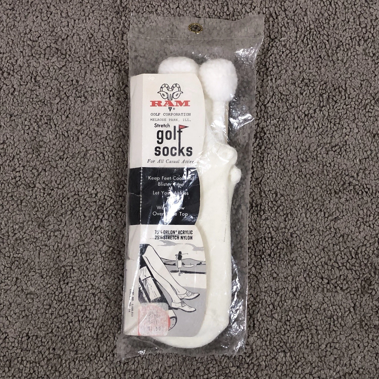 Vintage Ram Plush ORLON Socks Golf Ankle Full Cushion Foot Women’s 9 -11 Pom Pom
Opens in a new wind