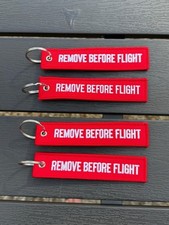 Remove before Flight   Schl&uuml;sselanh&auml;nger   gestickt   4 St&uuml;ck   NEU