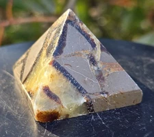 1.5" Septarian Nodule Polished Stone Pyramid | Genuine Metaphysical Crystal