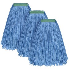 Matthew Cleaning 16oz 3Pack Cotton Floor Mop,Cotton Looped-Open String Heavy ...