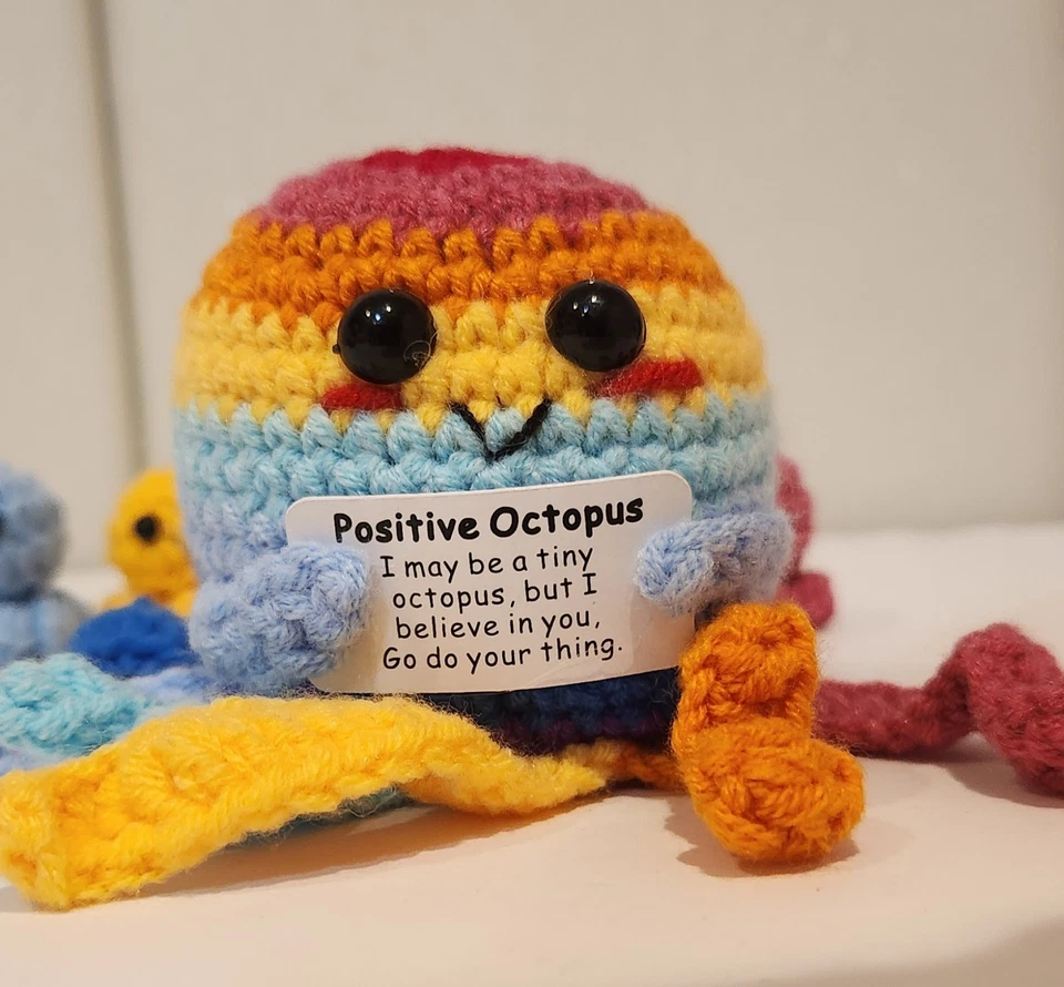 Positive Animals, Mini Knitted Crochet Positive Animals Emotional Support Wool - Image 2 of 4