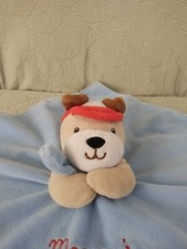 Mommy's All Star Puppy Lovey Multicolored w/Rattle Security Blanket Okie Dokie