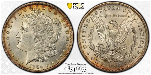 1884-O Morgan Dollar PCGS MS61 VAM 10 O/O U/MIN HEISS 50 - Bild 7 von 7