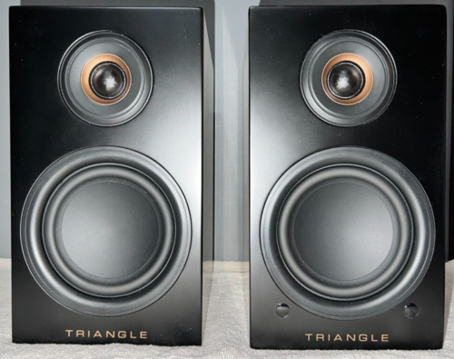 Triangle LN01a 2-Way Wireless Bluetooth Bookshelf Speakers - Black Pair 0874 - Afbeelding 1 van 8