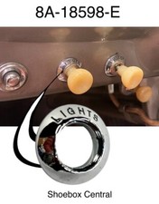 1949 1950 Ford Car Chrome Headlight Switch Lights Bezel Trim Ring