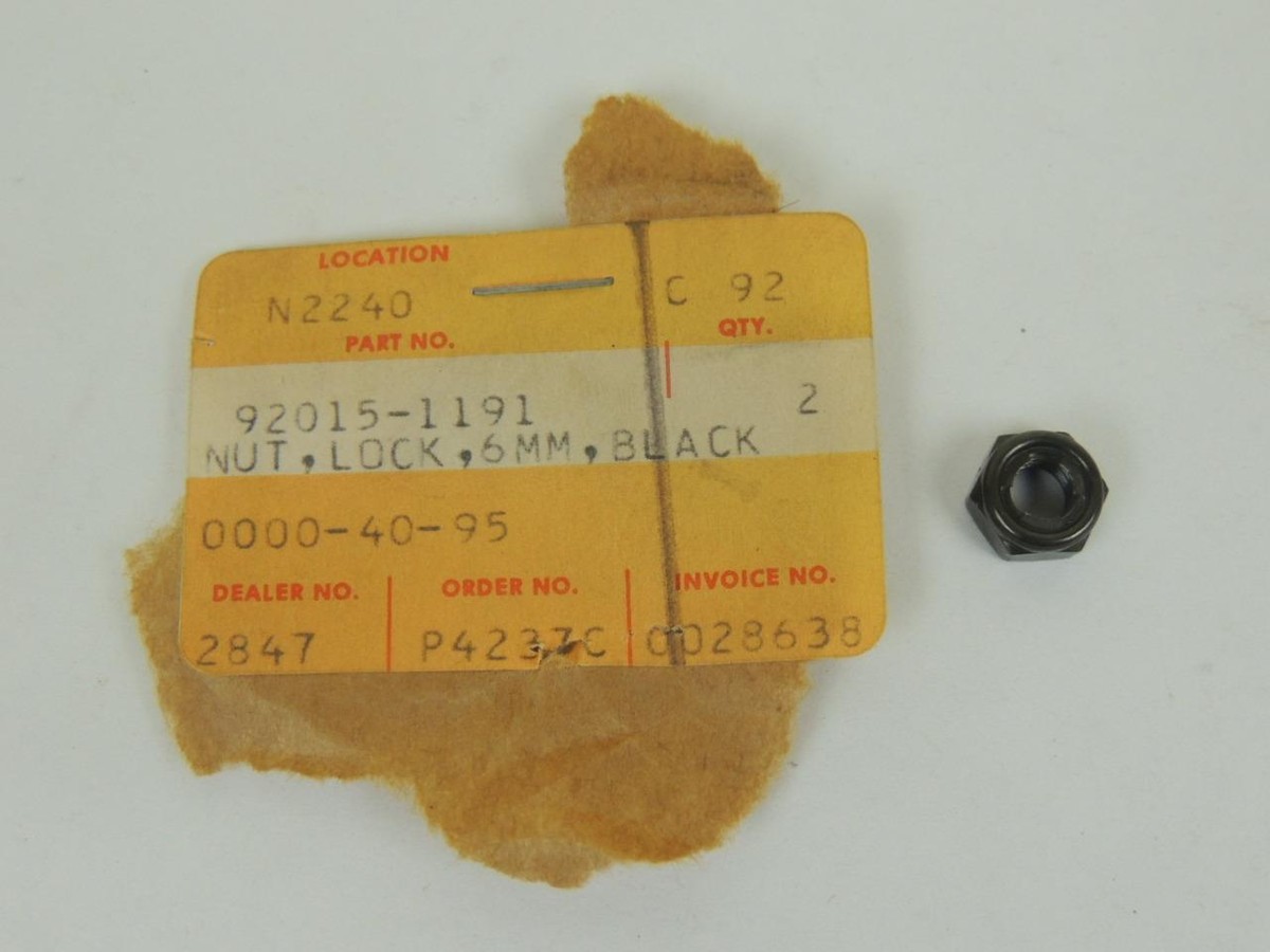 92015-1191 NOS Kawasaki Nut Lock 6mm 1985 1100 1990 454 Y1663 | eBay