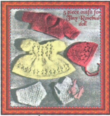 Strickanleitung Kopie 2015.   Puppenkleidung Outfit für 6,5'' Puppen.  2ply
