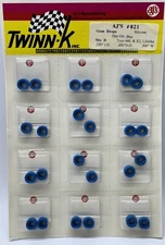 12x AJ's #021 Silicone Blue Gum Drop Tires Tyco 440 Marchon MR-1 Lifelike Rokar