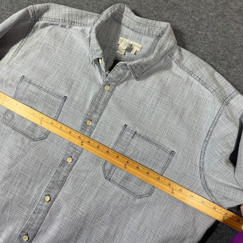 The Territory Ahead Button Down Shirt Mens 2XL XXL Light Gray Textured - Picture 5 of 9