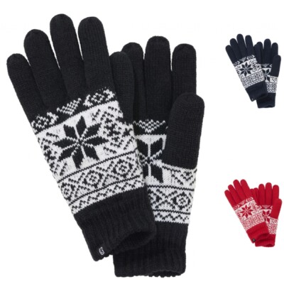 Snow Gloves Strickhandschuh Thinsulate gefüttert Damen Herren Winter Handschuhe