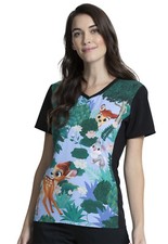 Bambi Cherokee Scrubs Tooniforms Disney V Neck Top TF627 BAAU