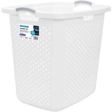 Large Laundry Hamper, 2.5 Bushel, White