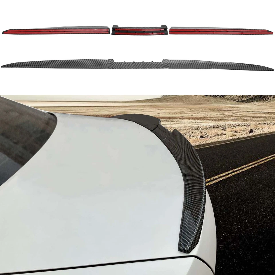 For Audi A4 A5 A6 A7 A8 Quattro Sedan Carbon Fiber Rear Trunk Spoiler Lip Wing - Image 4 of 4