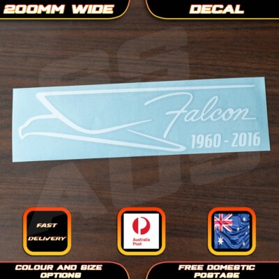 Falcon 1960-2016 Style Sticker Decal. Fits Ford GT F6 V8 Bathurst V8 ...