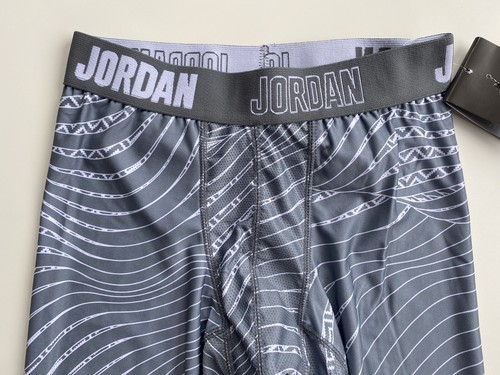 Jordan Boys Training Compression Tights Stay Cool Grey White M XL New Nike Base - Picture 3 of 11