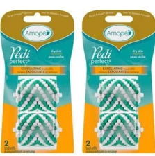 Amope Pedi Perfect Electronic Foot File Exfoliating Refills, 4-pack