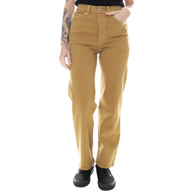 Levis ribcage straight ankle - one track mind brown - pantaloni donna  marrone | eBay