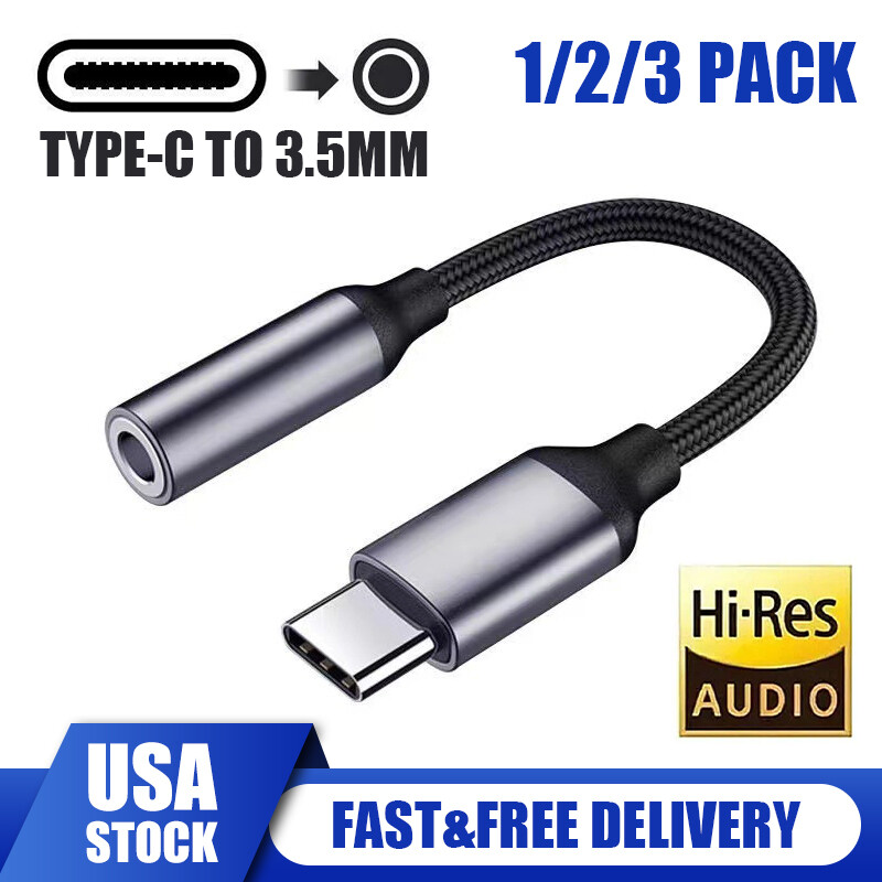 Type-C To 3.5mm Headphone Jack Adapter For Samsung S20 S21 S22 S23 S23 S24 Ultra