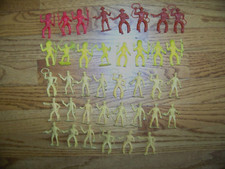 Vintage, MPC Cowboys  Indians, Lot of 38 - Plastic 2" Figures.