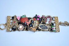 Pulsera Betsey Johnson Paris Is Always A Good Idea Declaración RARA Gato