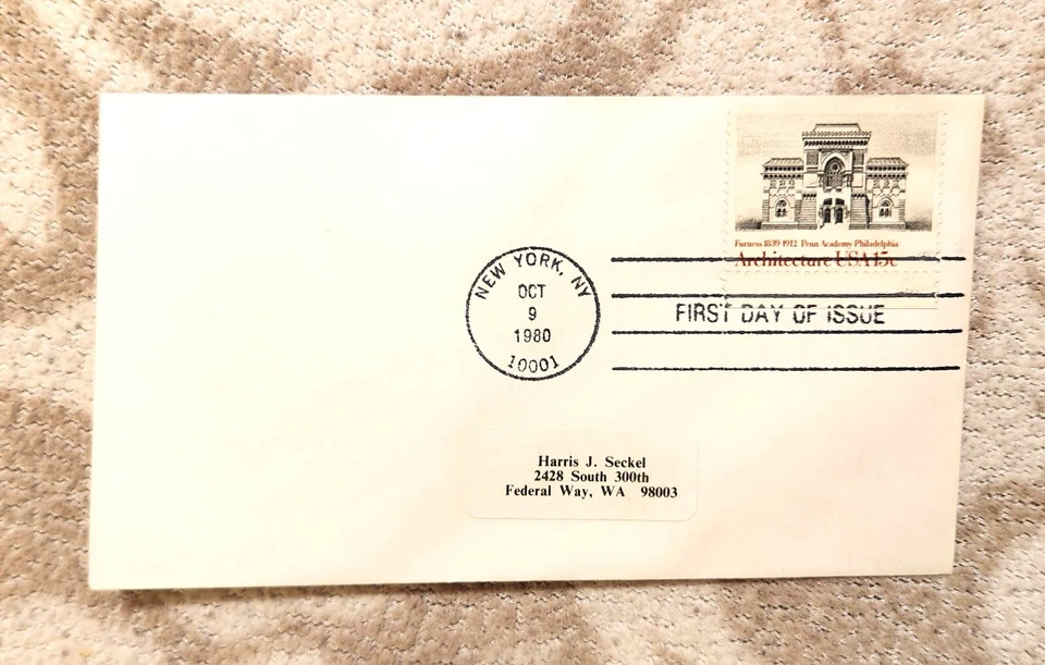 LOT OF (4) US STAMPS FDC FIRST DAY COVERS, Scott #1838-41, Architecture Series - Image 2 of 4