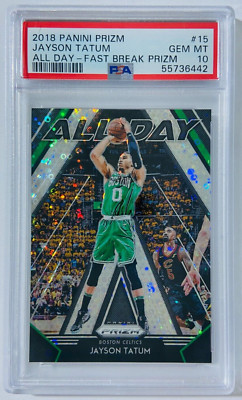 Jayson Tatum - 2018-19 Panini Prizm All Day Fast Break Prizm #15 (PSA 10)