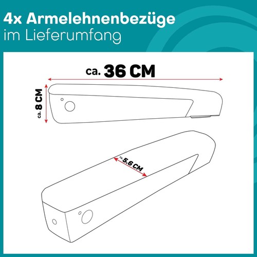 Fundas de asiento de autocaravana Pilot adecuadas para Chateau 550 (negro antracita) - Imagen 7 de 12