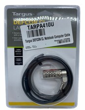 Targus DEFCON T-Lock Resettable Combo Cable Lock for Laptop Computer and Desktop