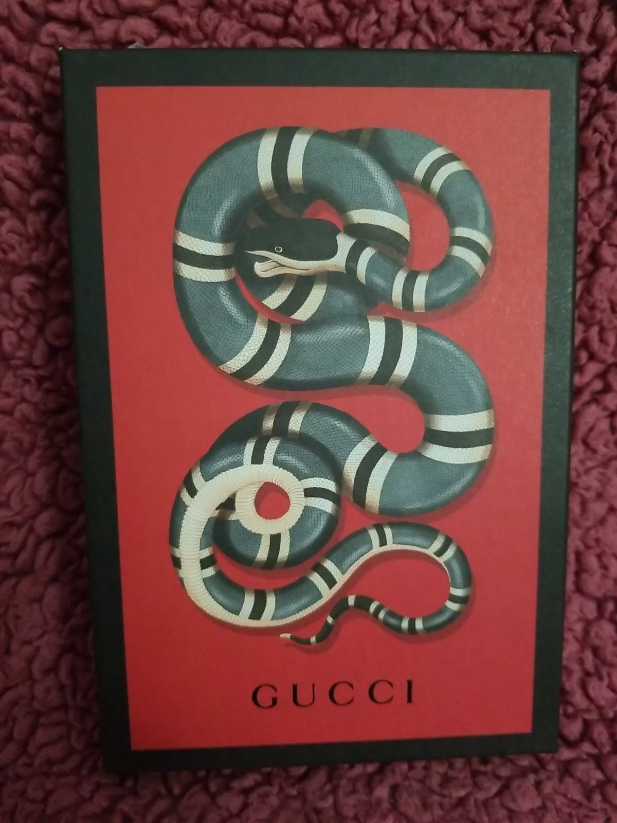 RARE Authentique boîte cadeau Gucci King Snake accessoires rangement 7,75 x 10,25 x 2,5