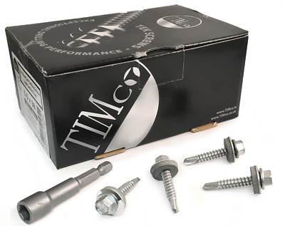 TIMco 5,5 x 32 mm Dach selbstbohrende Sechskantschrauben Unterlegscheibe Leichtprofil Stahl