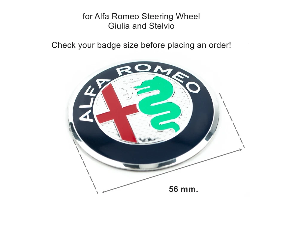 Insignia de repuesto volante multicolor 56 mm Alfa Romeo Giulia y Stelvio Foto 2 de 4