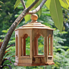 Bird Feeder for Garden Decoration Beautiful Wooden Hanging Bird Nest Bird feeder
