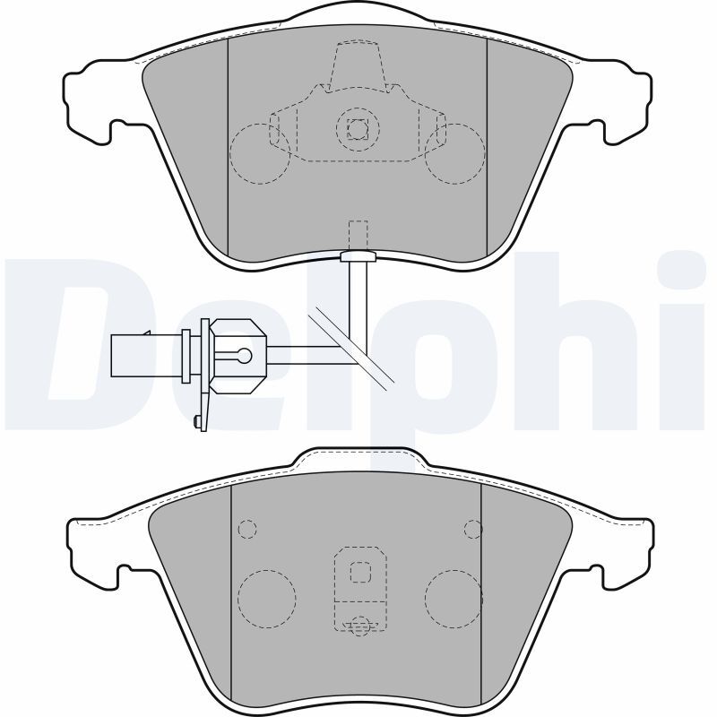 Kit plaquettes de frein DELPHI LP1825 anti-bruit pour frein à disque AUDI A4 B6