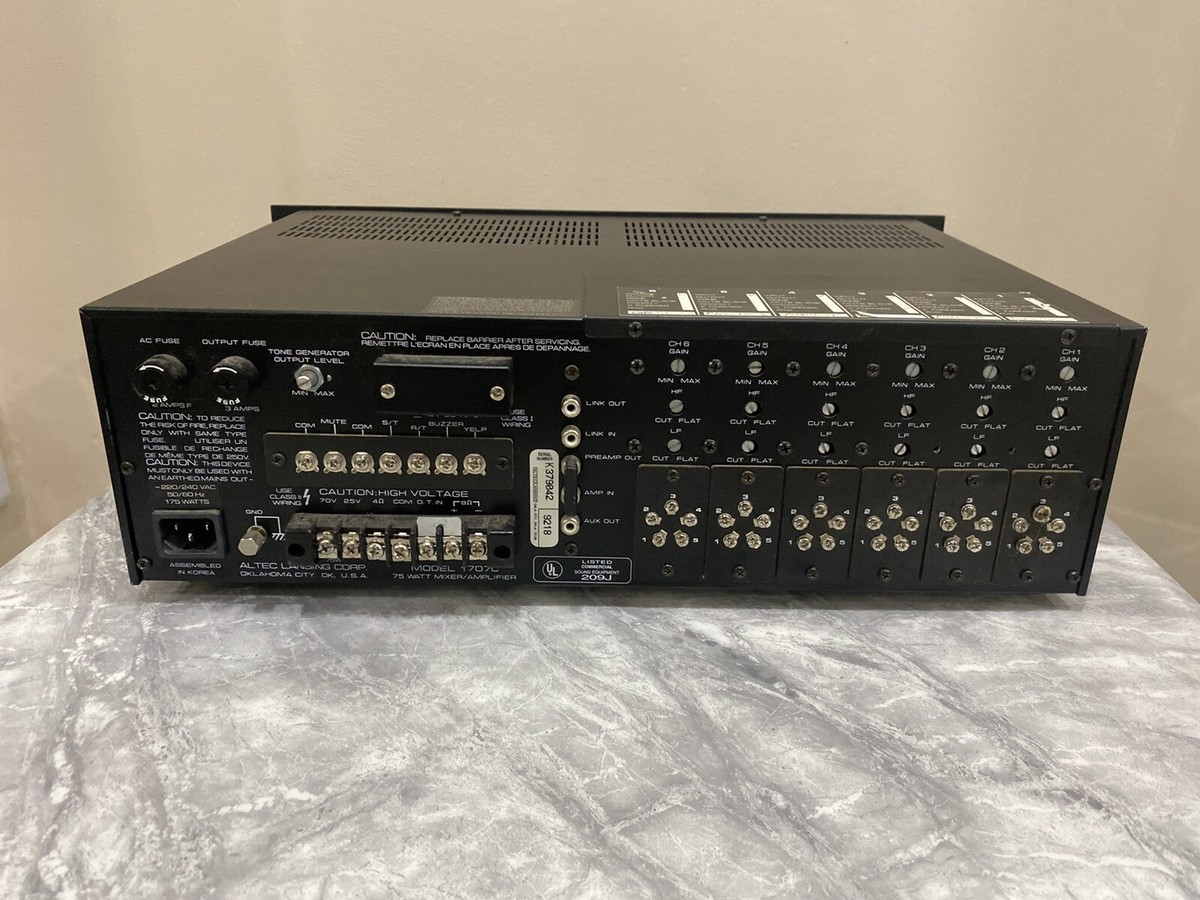 Altec Lansing 1707C 6 Channel Mixer Power Amplifier | eBay