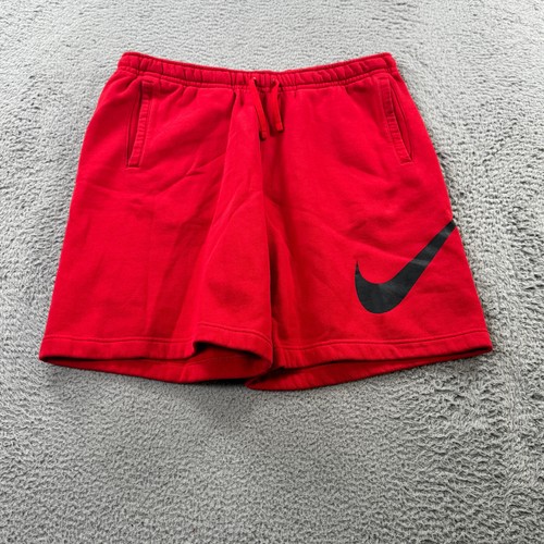 Nike Sportswear Club Fleece Shorts Men's 2XL Big Swoosh Logo Red