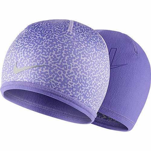 Nike Girls Dri Fit Reversible Running Beanie Cap Reflective Swoosh Youth