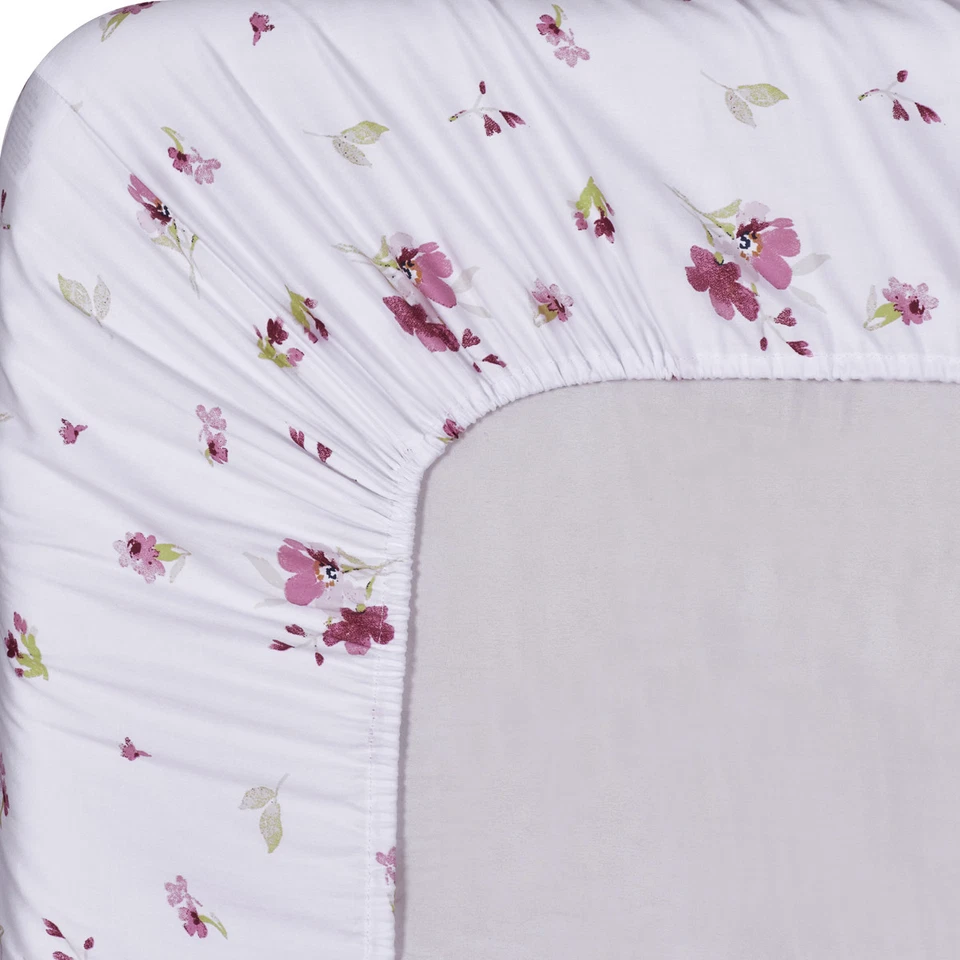 Juegos de sábanas de satén de lujo recién florales Zahra 300 TC 100 % algodón 4 piezas Foto 4 de 4