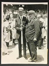 1933 1st MLB All Star Game Press Photo Connie Mack & John McGraw Choose Sides  