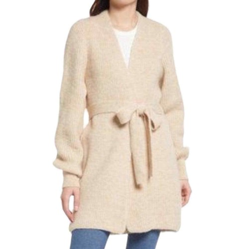 Topshop Open Front Belted Wool Blend 