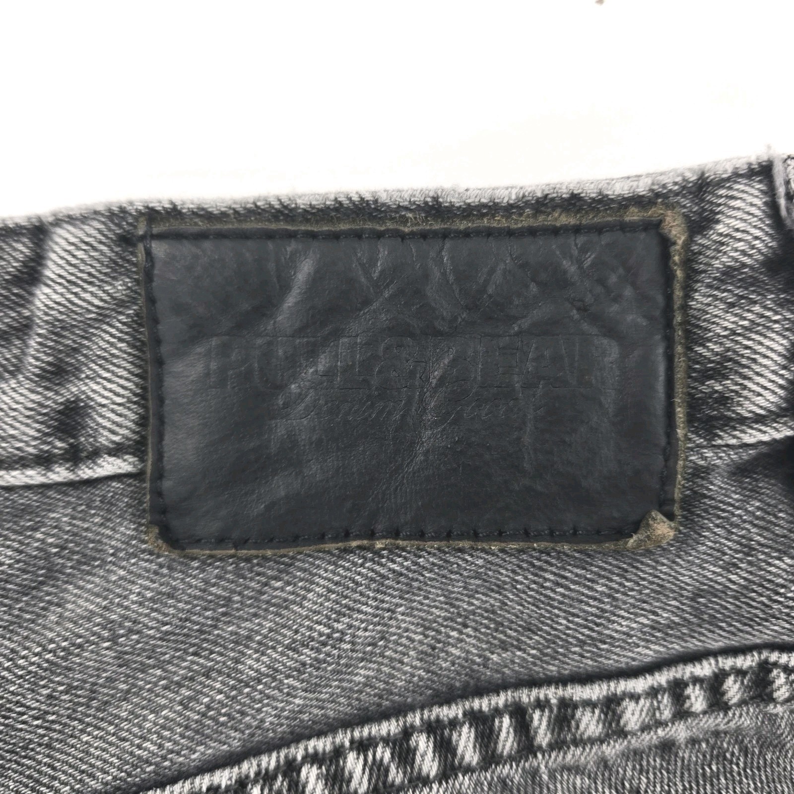 Pull&Bear Wide Leg Jeans Women’s Size 30 Gray Distressed Vintage Fit Denim image 8