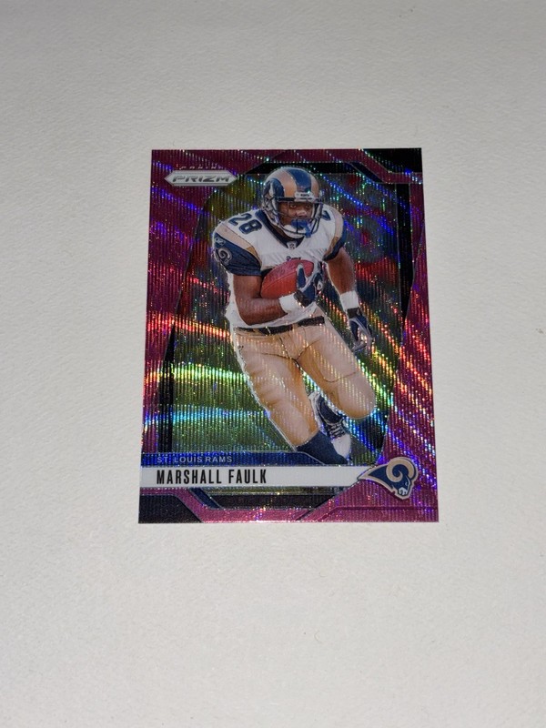 St. Louis Rams Marshall Faulk 2024 Panini Prizm Footbll Pink Wave Prizm Parallel
