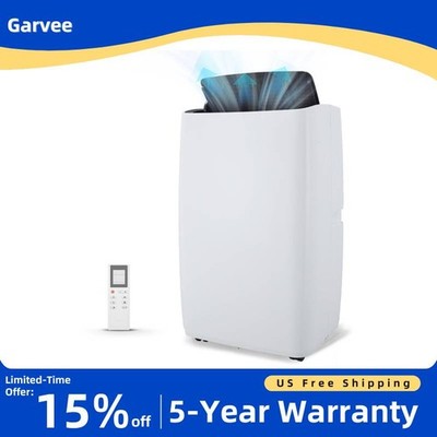 14000 BTU Portable Air Conditioner Cools 550-750 Sq Ft 24H Timer 3-Speed Fan