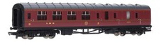 R4129C Hornby OO Brake 3rd Coach 5214 in LMS Crimson