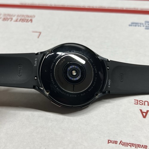 Samsung Galaxy Watch 4 44mm Black Aluminum Case SM-R870 GPS Smartwatch - Photo 7 sur 7