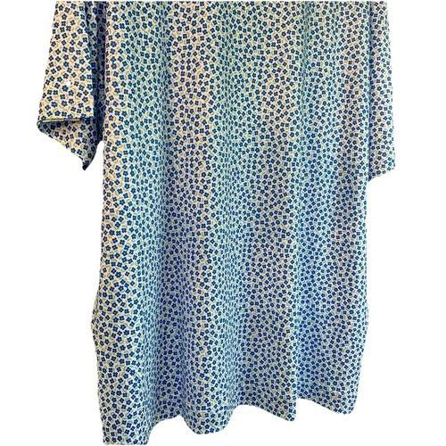 Deolax Polo Shirt Mens Size XXL Small Blue Floral Print Casual Golf Performance - Picture 6 of 13